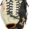 11.75 Inch Under Armour Genuine Pro 2.0 Cream/Black/Caramel Adult Infield Baseball Glove UAFGGP2-1175MT
