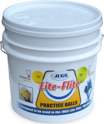 JUGS B5006 Bucket Of Lite-Flite 12 Inch Optic Yellow Softballs 3 JUGS B5006 Bucket Of Lite-Flite 12 Inch Optic Yellow Softballs