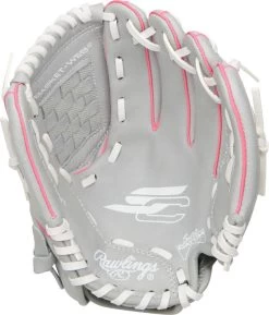 10 Inch Rawlings Sure Catch Girl's Fastpitch Softball Glove SCSB100P -Baseball Equipment Store rawlings sure catch 10 inch girls fastpitch softball glove scsb100p 10
