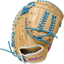 34 Inch Wilson A2000 SuperSkin Aubree Munro Game Model Women's Fastpitch Softball Catcher Mitt WBW10043634